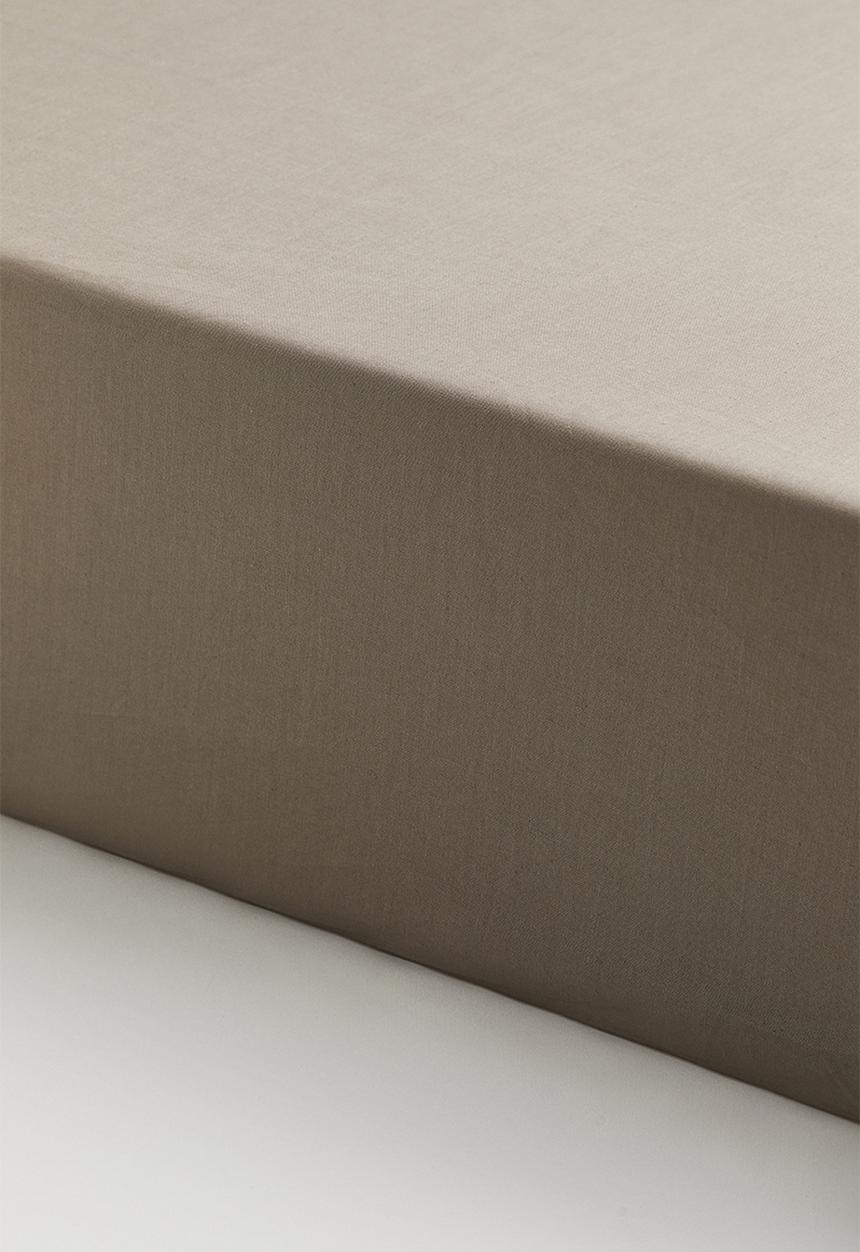 H&M - Fitted cotton sheet - beige
