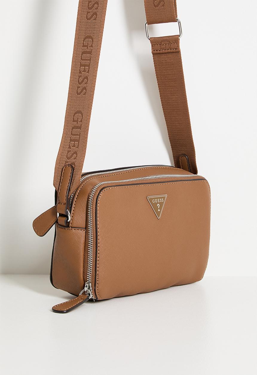 GUESS - Viviette mini zip crossbody bag - cognac
