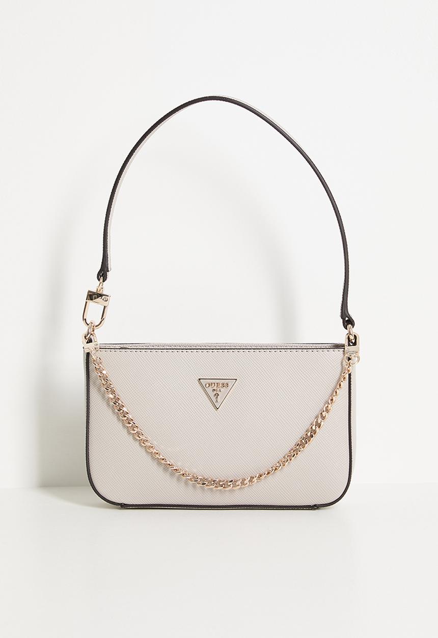 GUESS - Noelle ii mini top zip shoulder bag - taupe