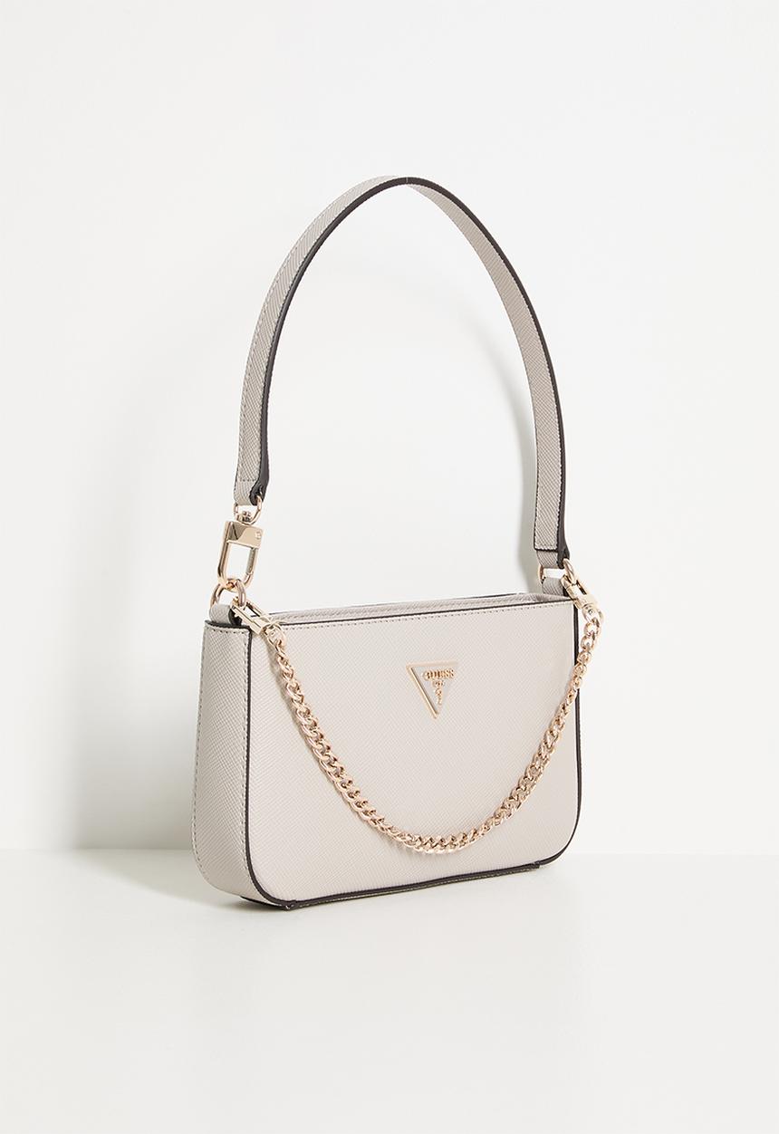 GUESS - Noelle ii mini top zip shoulder bag - taupe