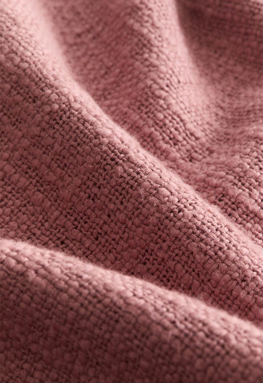 H&M - Slub weave cushion cover - dusty pink