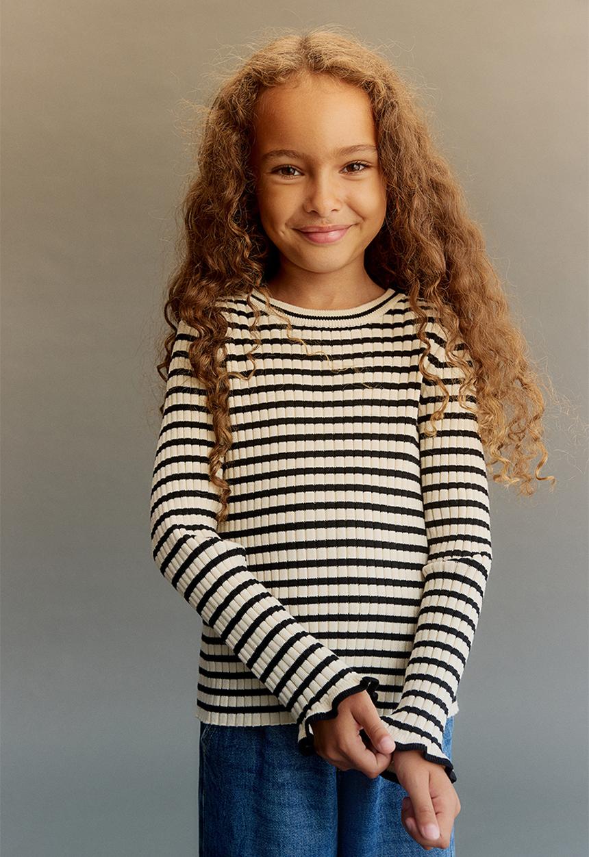 H&M - Rib-knit jumper - cream striped