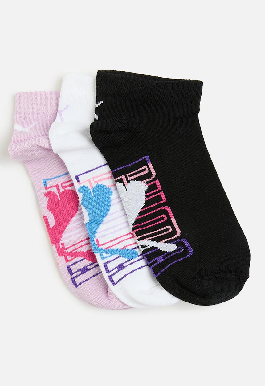 PUMA - Ladies 3pk low cut graphic socks - multi