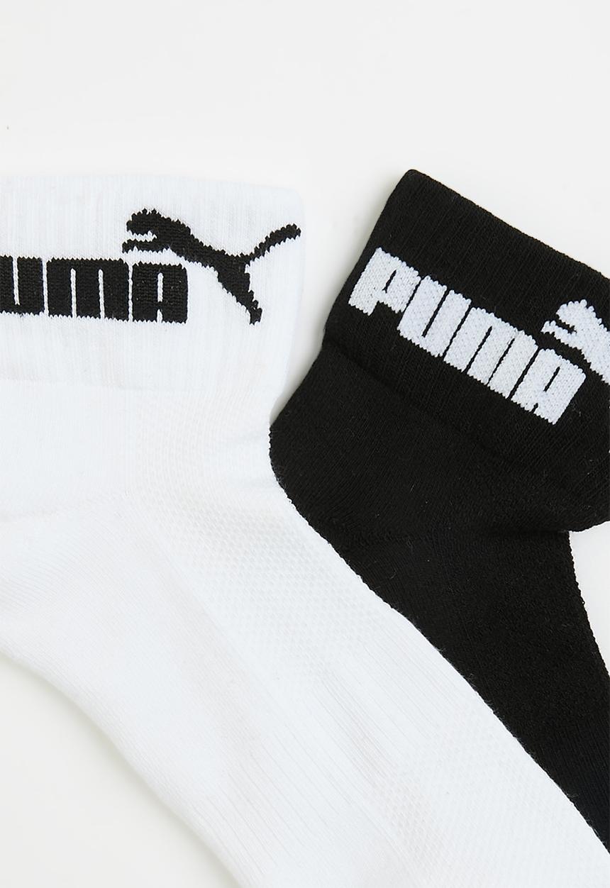 PUMA - Ladies 2 Pack Low Cut Graphic Sock - White/Black