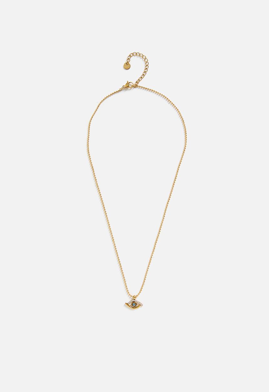 Zoe on Trend - Trendy Evil Eye Necklace - Gold