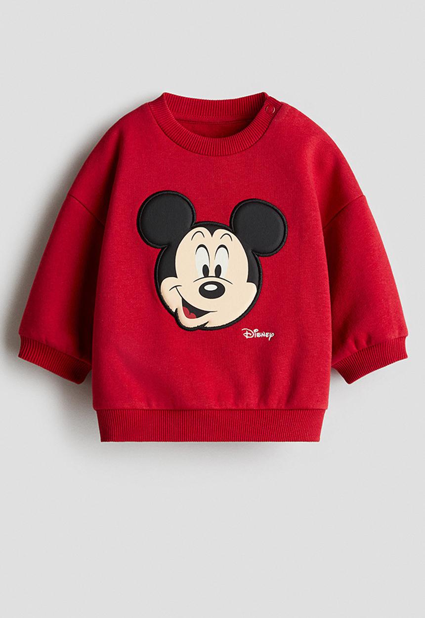 H&M - Print-motif sweatshirt - red mickey mouse