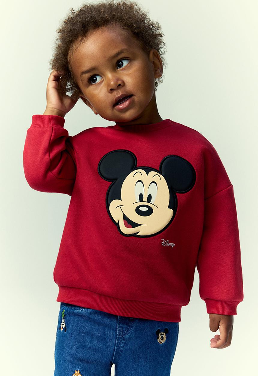 H&M - Print-motif sweatshirt - red mickey mouse