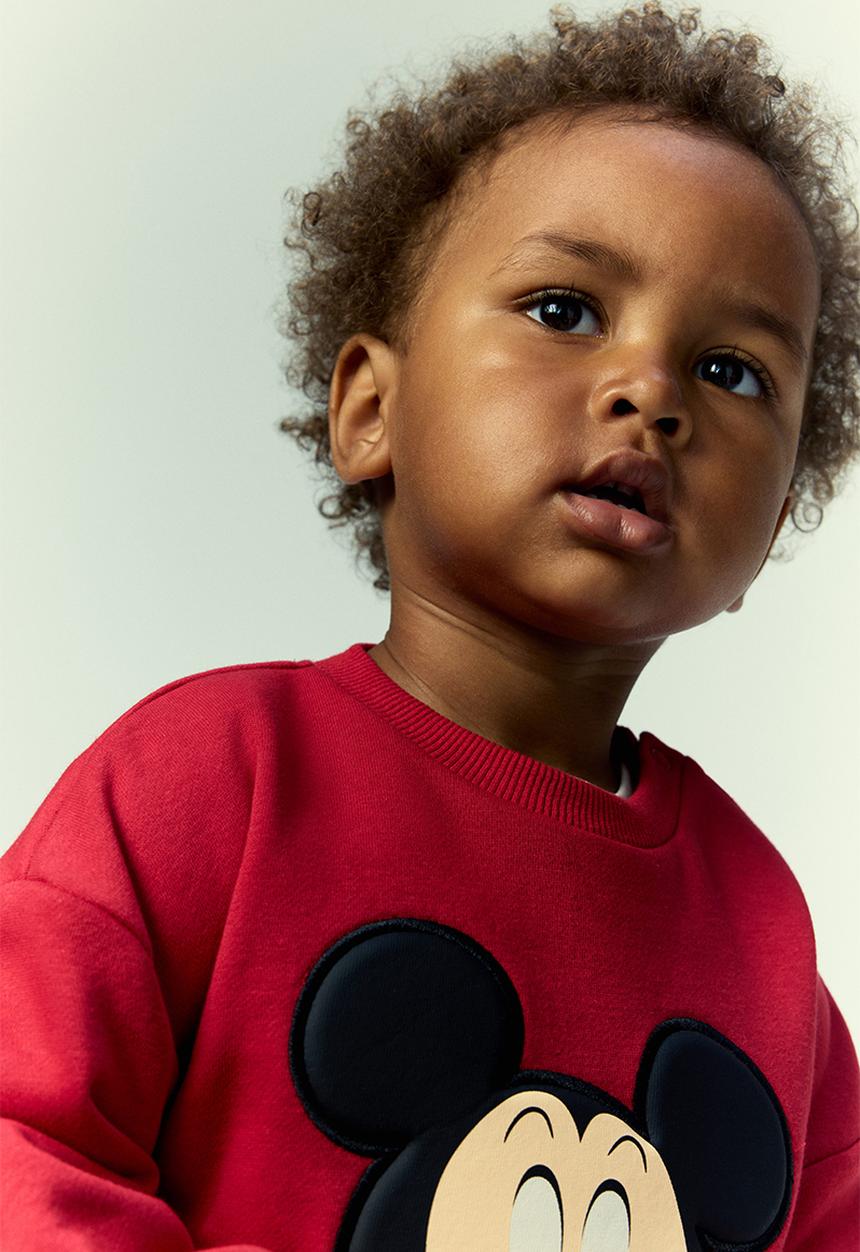 H&M - Print-motif sweatshirt - red mickey mouse