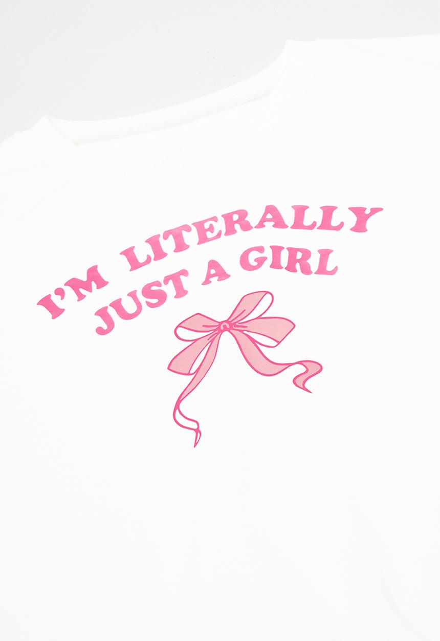 Pop Candy - Sweater & wide leg sweatpant set - white/pink