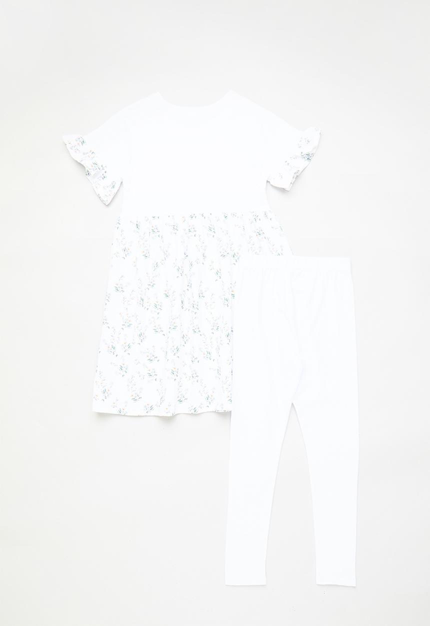 Pop Candy - Dress & legging set - white/floral