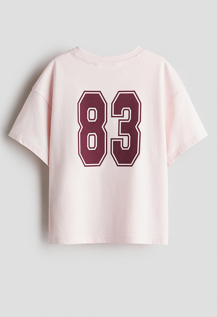H&M - Oversized cotton t-shirt - light pink new york 