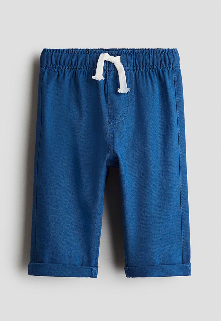 H&M - Linen-blend joggers - blue