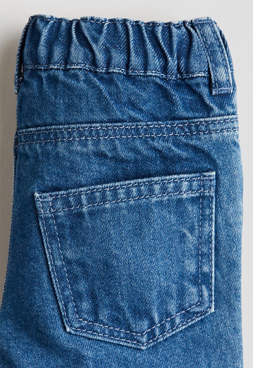 H&M - Embroidery-detail jeans - denim blue mickey mouse