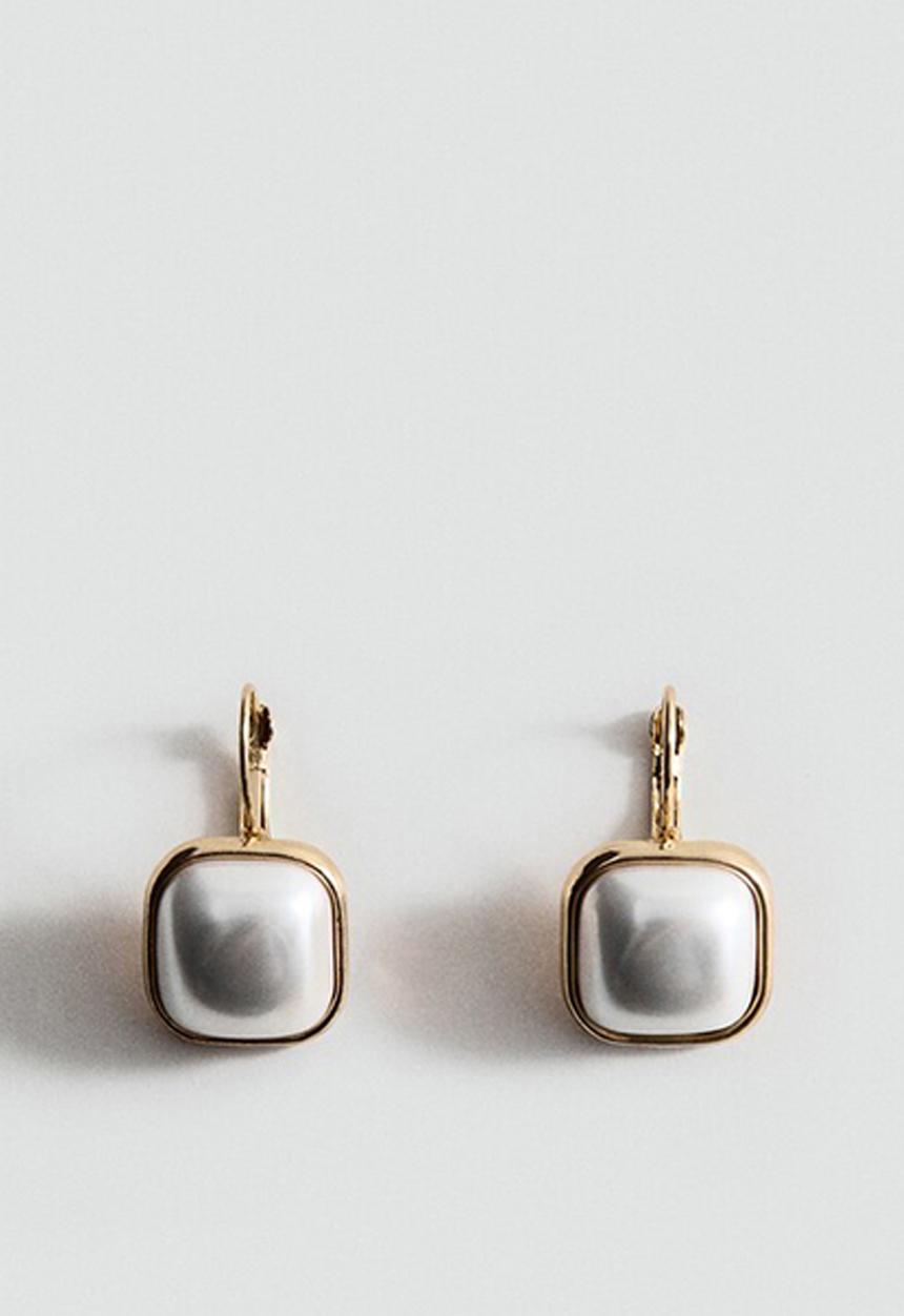 MANGO - Carmela earrings-white