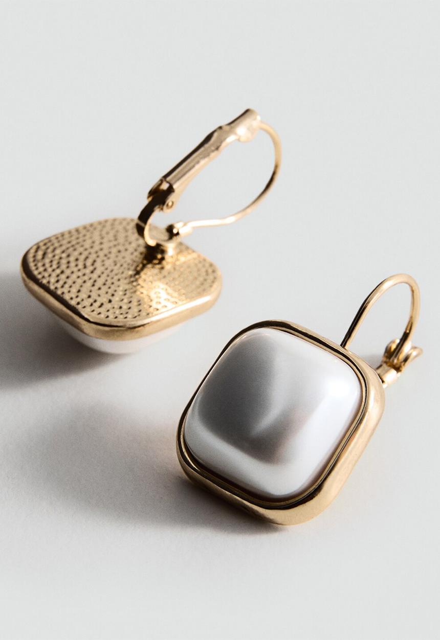 MANGO - Carmela earrings-white