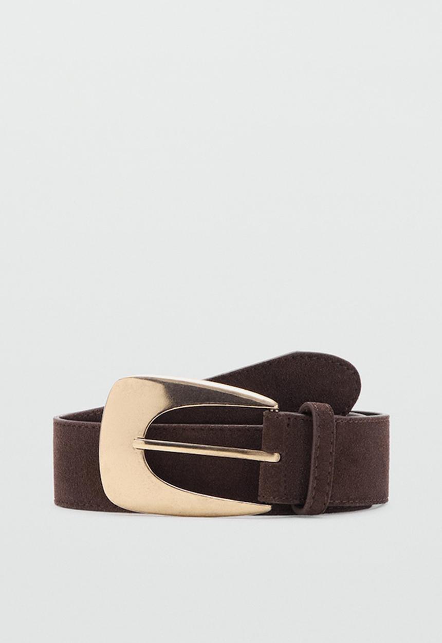 MANGO - Naim belt-dark brown