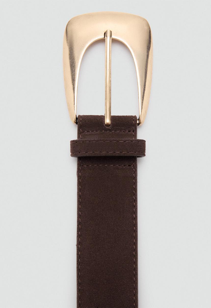 MANGO - Naim belt-dark brown