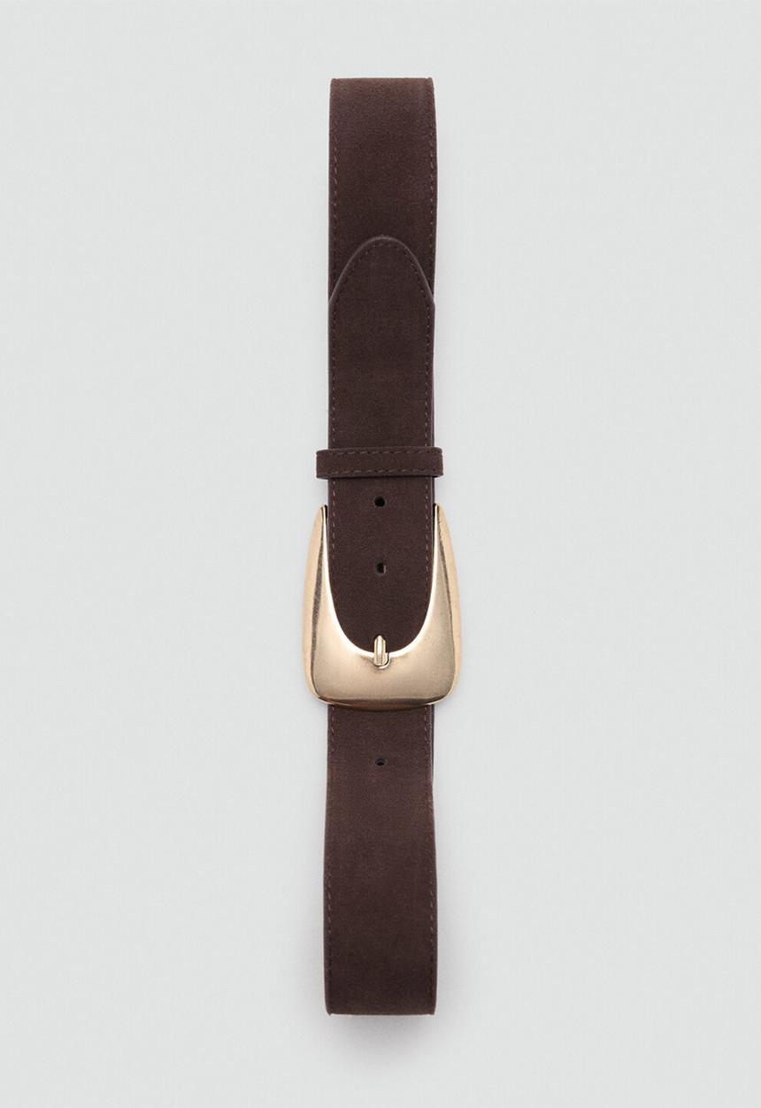 MANGO - Naim belt-dark brown