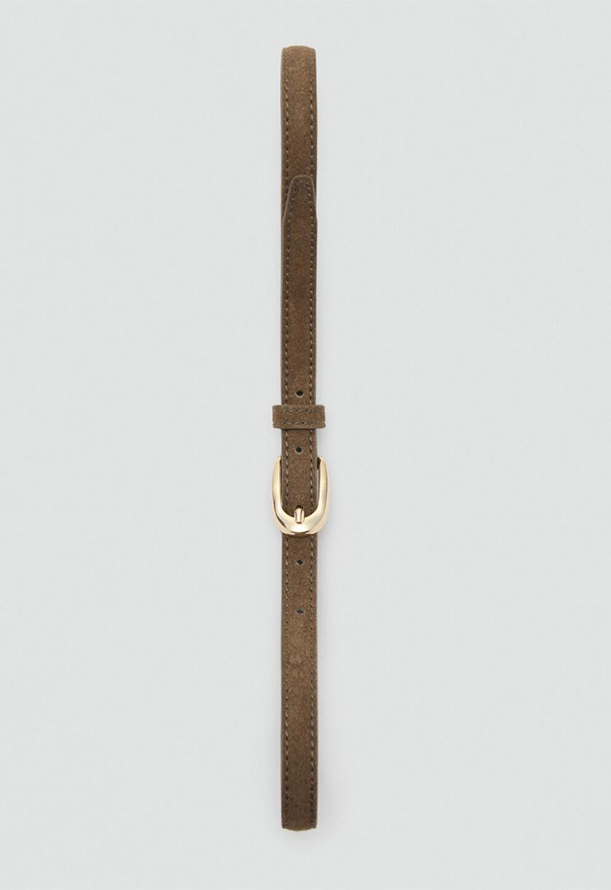 MANGO - Nestors belt-khaki