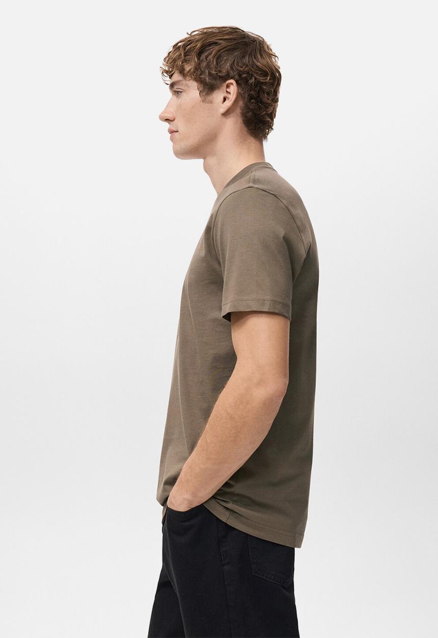MANGO - TShirt Cherlo - Light-Brown
