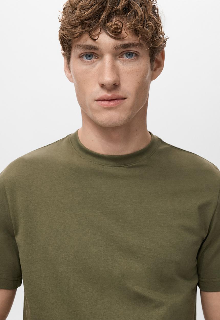 MANGO - TShirt Cherlo - Dark Green