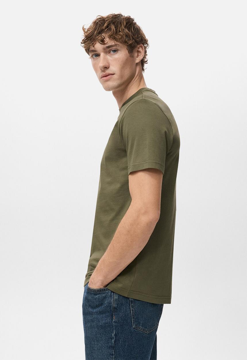 MANGO - TShirt Cherlo - Dark Green