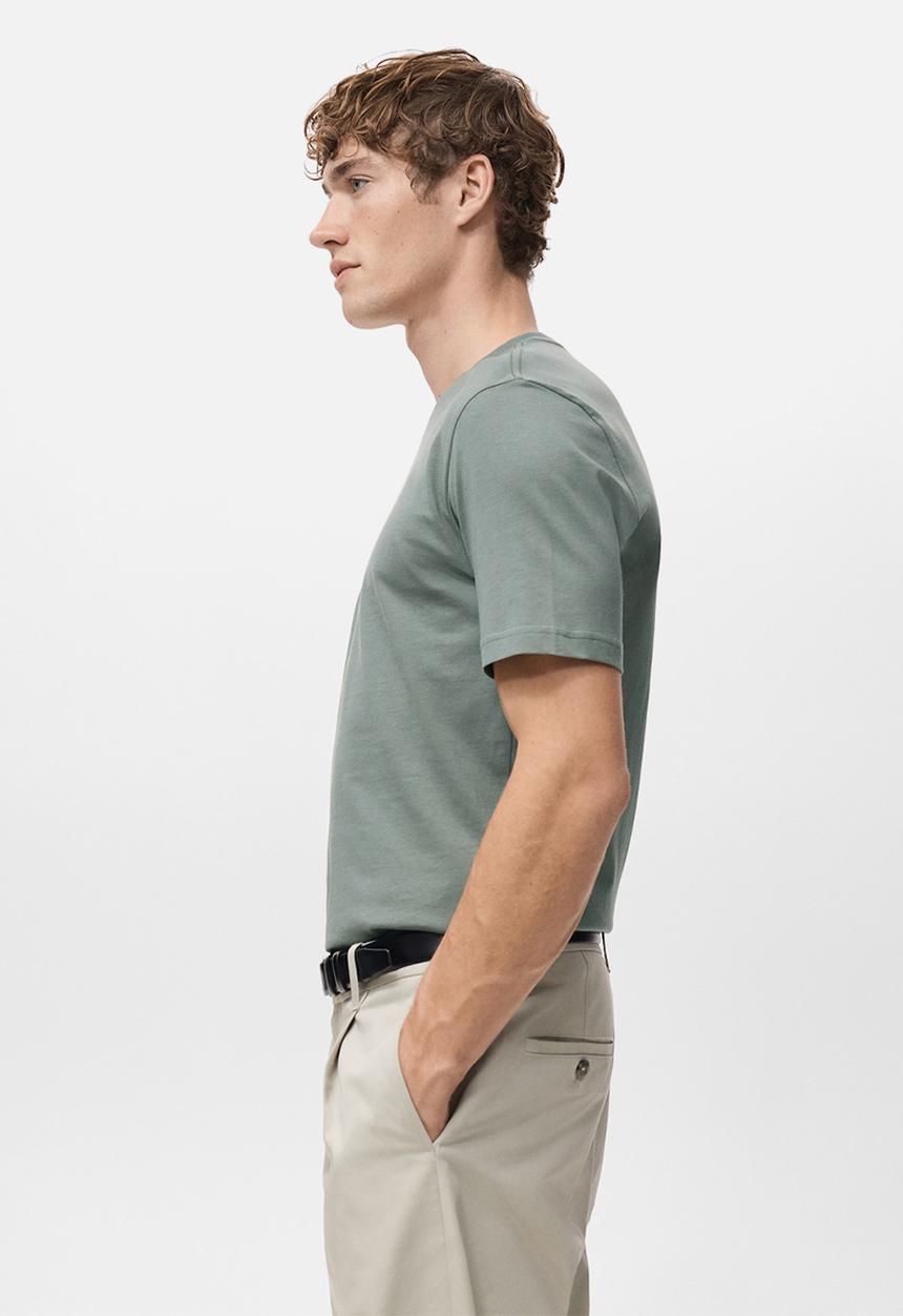 MANGO - TShirt Cherlo - Medium Green