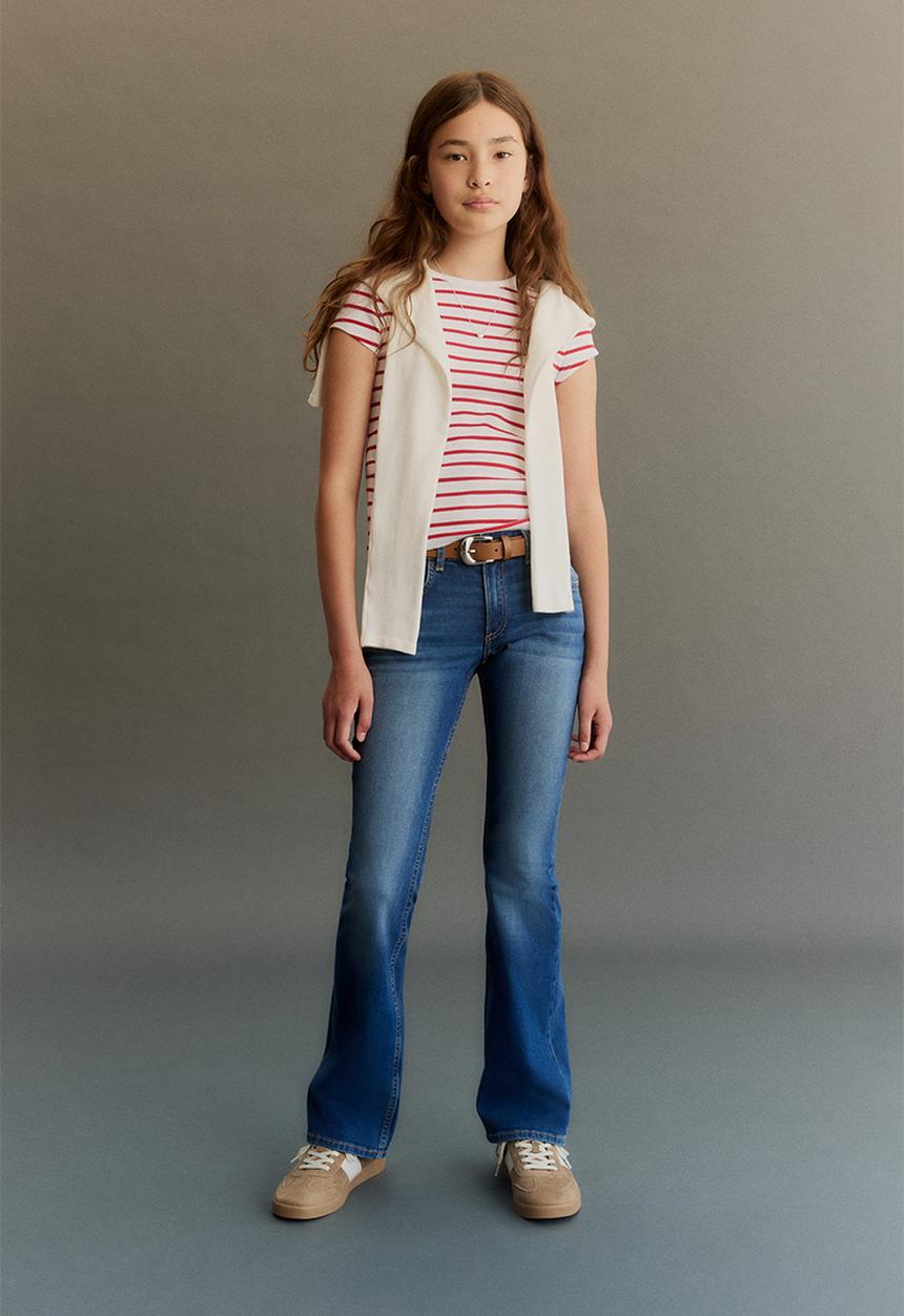 H&M - Flared leg low jeans - denim blue
