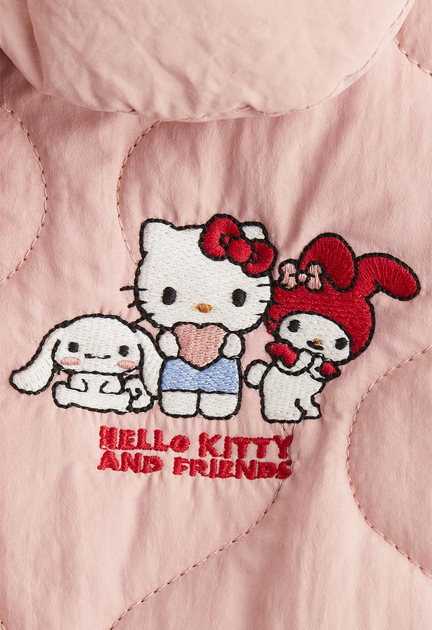 H&M - Quilted gilet - light pink hello kitty