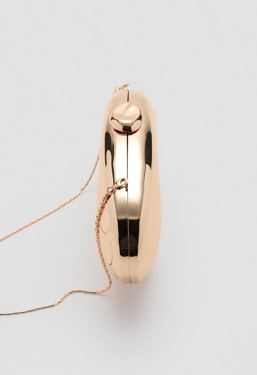 MANGO - Bean handbag-gold