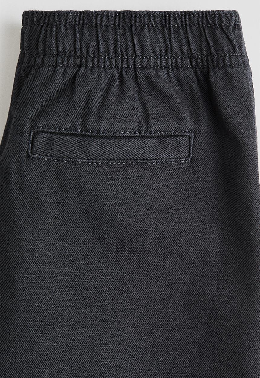 H&M - Cotton twill joggers - black
