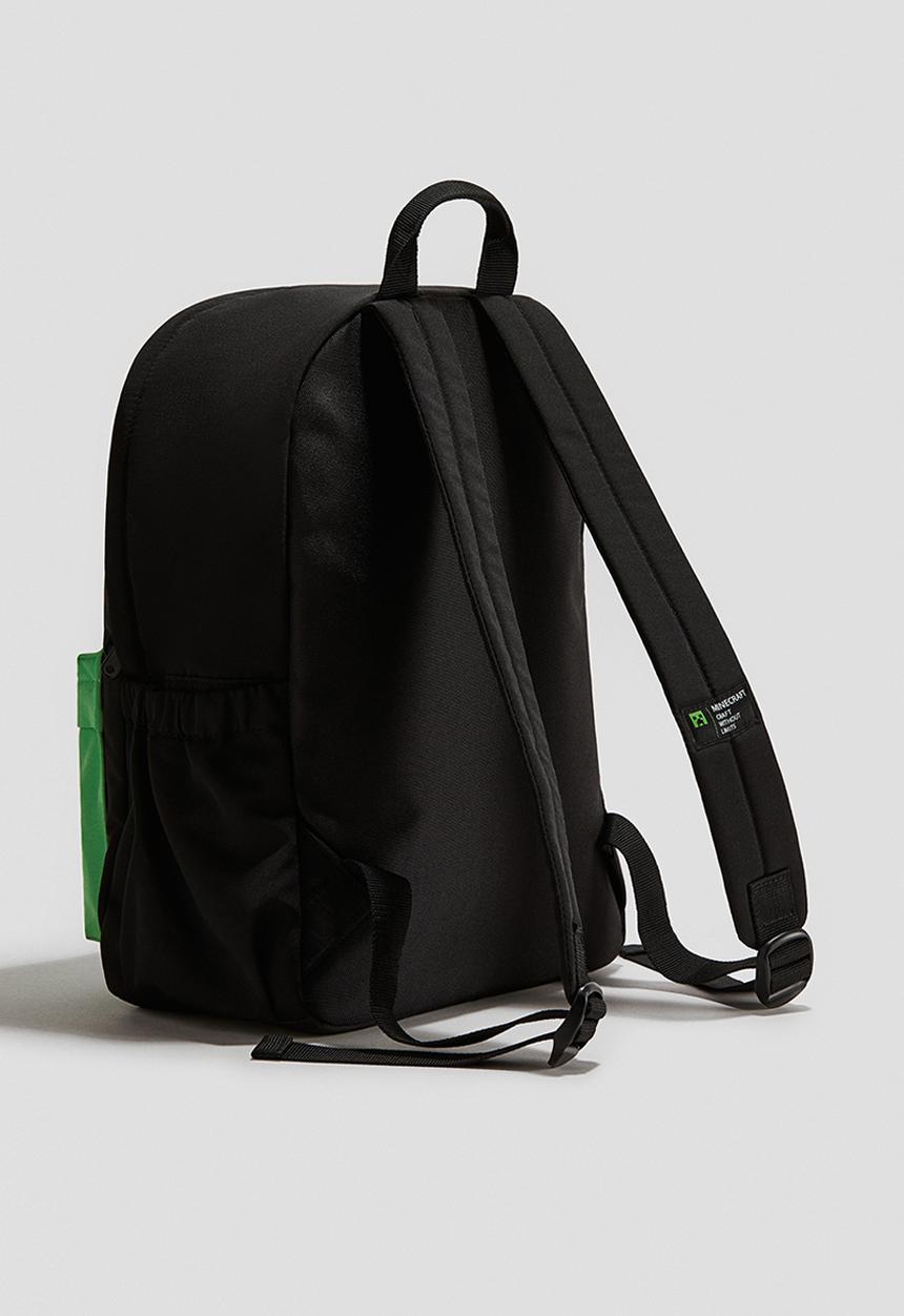 H&M - Printed backpack - black minecraft