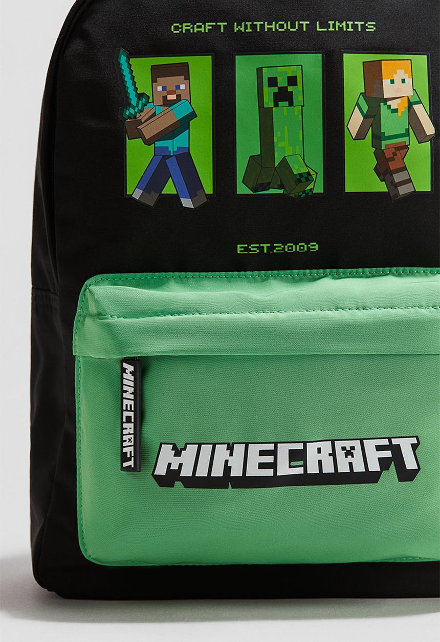 H&M - Printed backpack - black minecraft