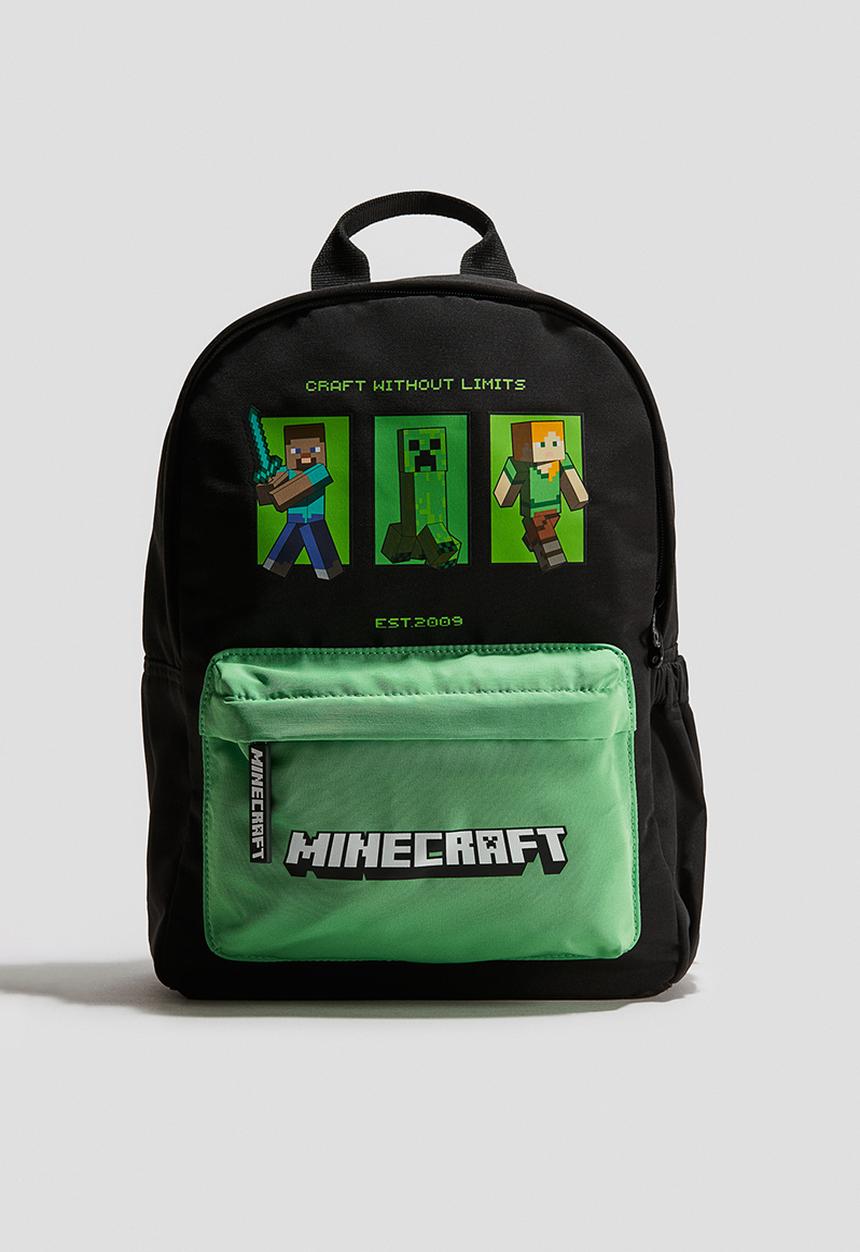 H&M - Printed backpack - black minecraft