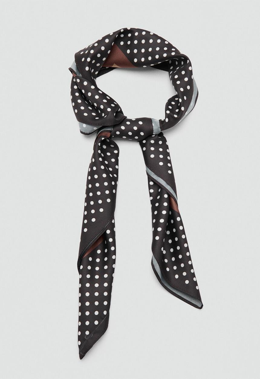 MANGO - Niza kerchief-dark brown