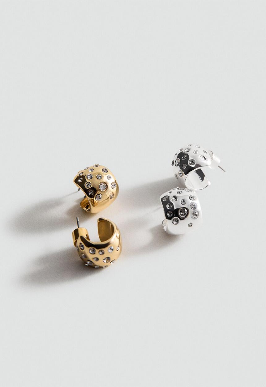 MANGO - Nadia earrings - gold & silver