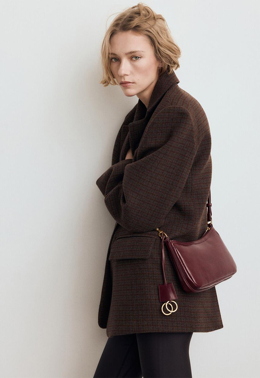 MANGO - Melanie crossbody bag-dark red