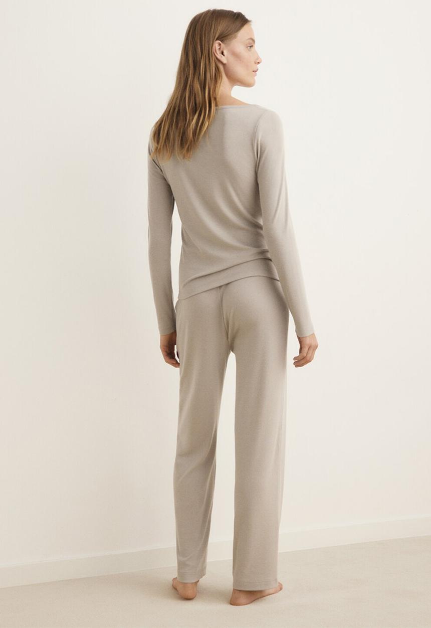MANGO - Pyjama trouser balance- stone