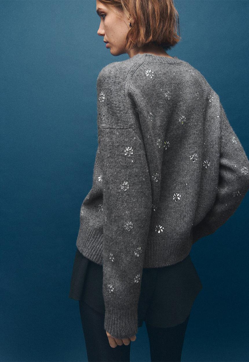 MANGO - Sweater brillo - gray