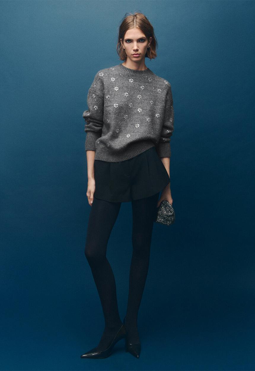 MANGO - Sweater brillo - gray