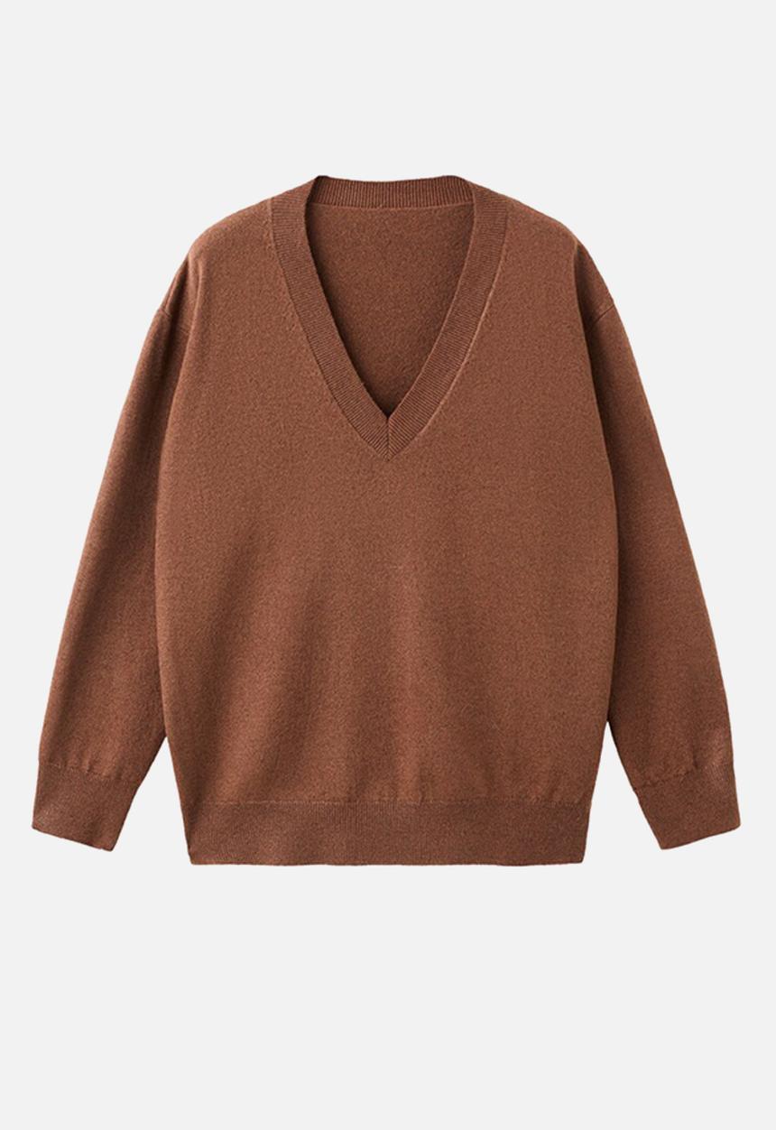 MANGO - Sweater festo - medium brown