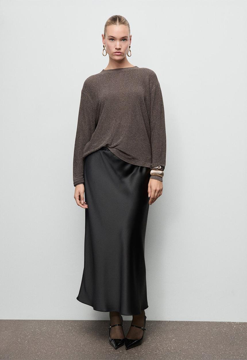 MANGO - Sweater klong - dark brown