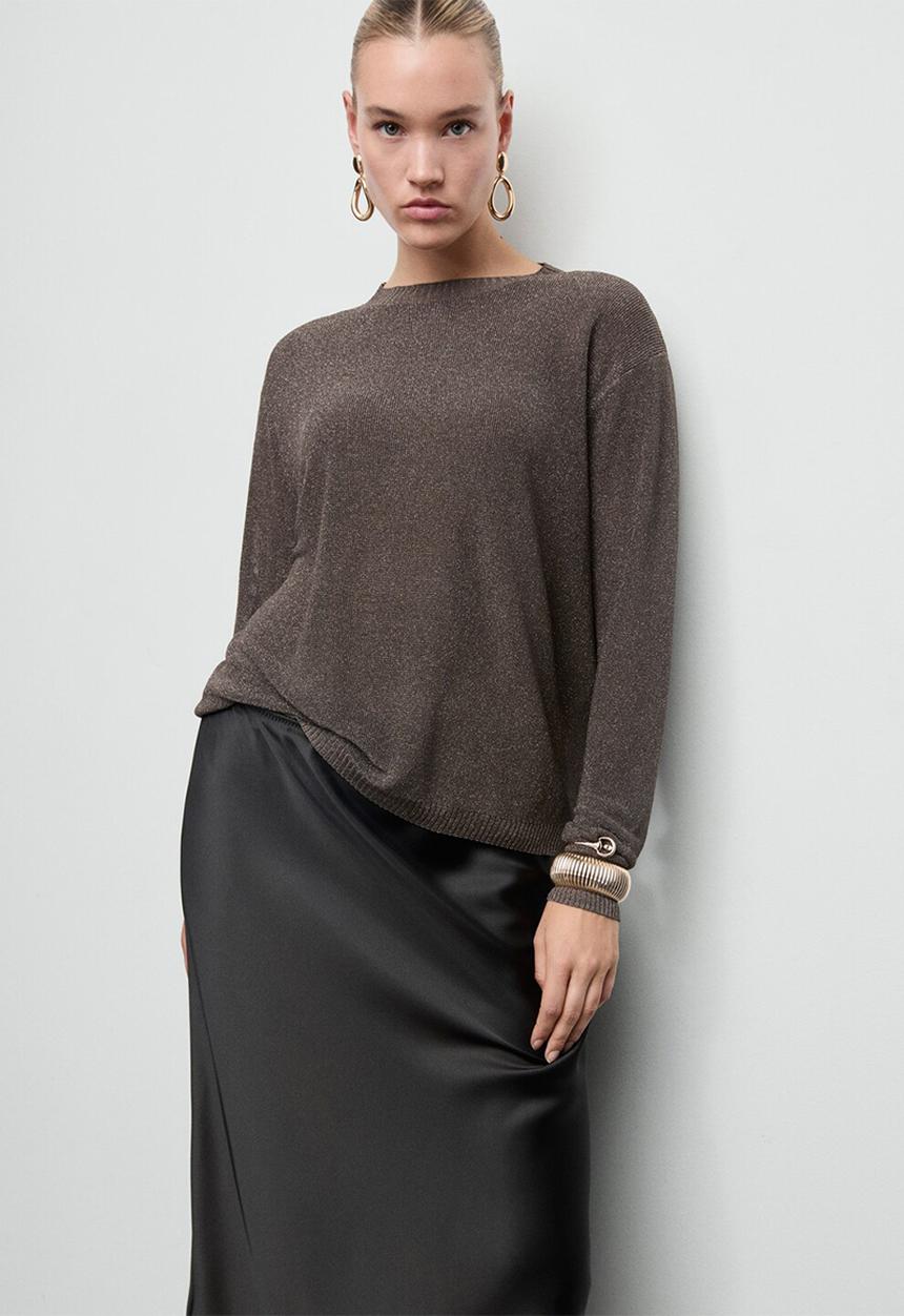 MANGO - Sweater klong - dark brown