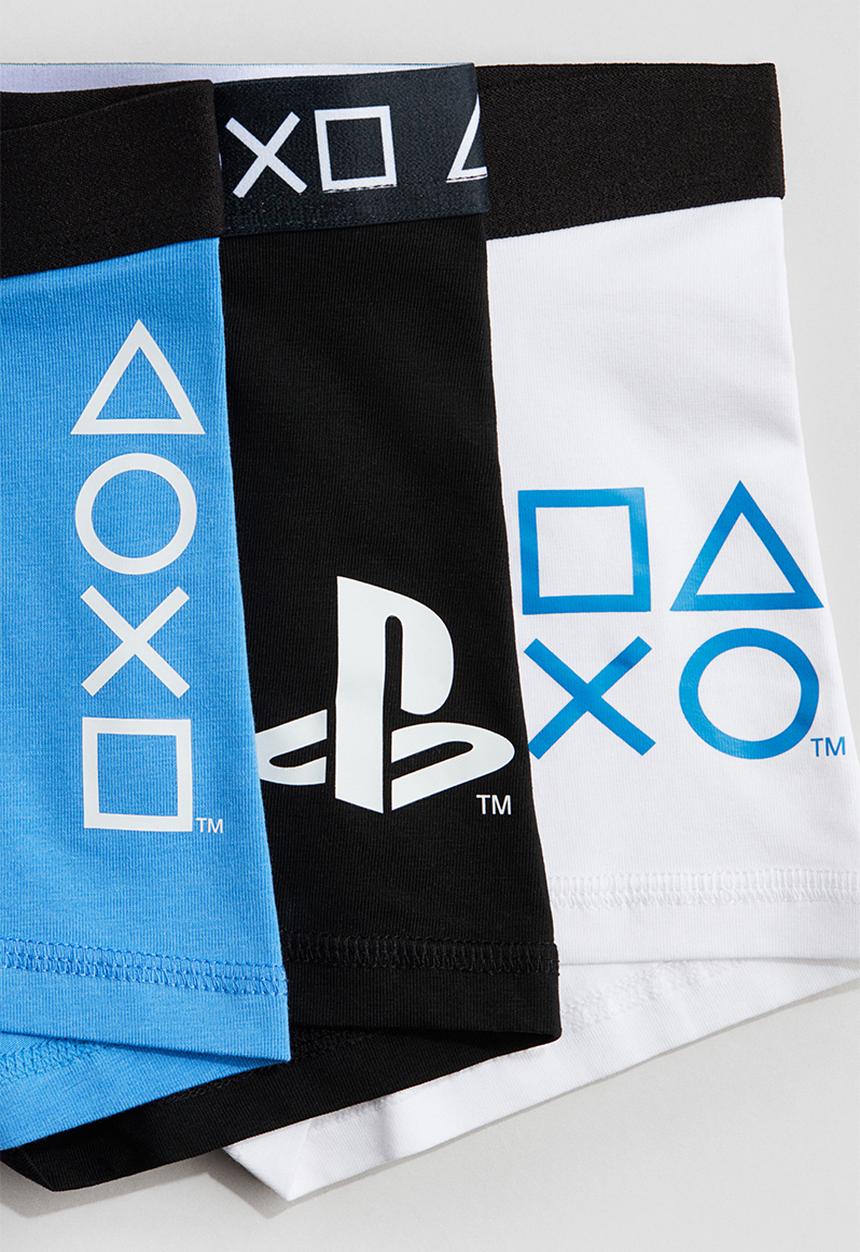 H&M - 5-pack trunks - blue/playstation - 