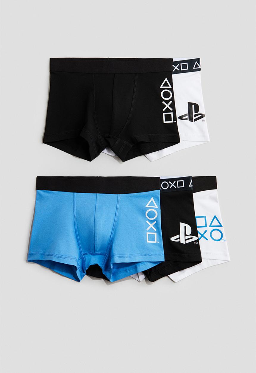 H&M - 5-pack trunks - blue/playstation - 