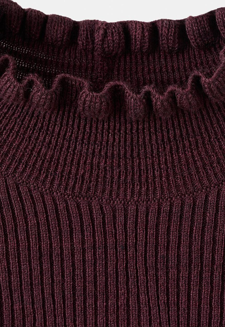 MANGO - Sweater waves - dark red