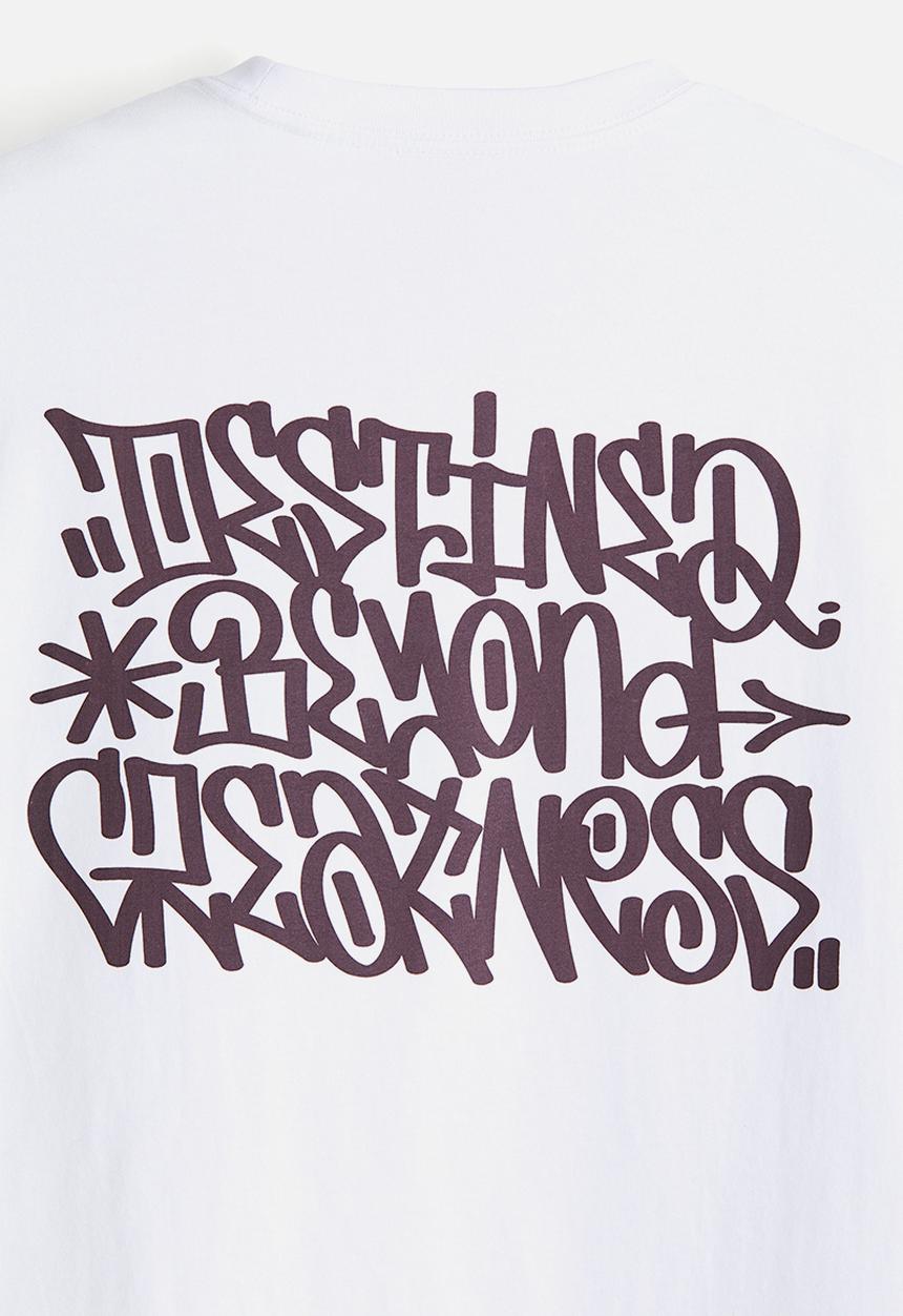 H&M - Loose fit printed T-shirt - white destined beyond 