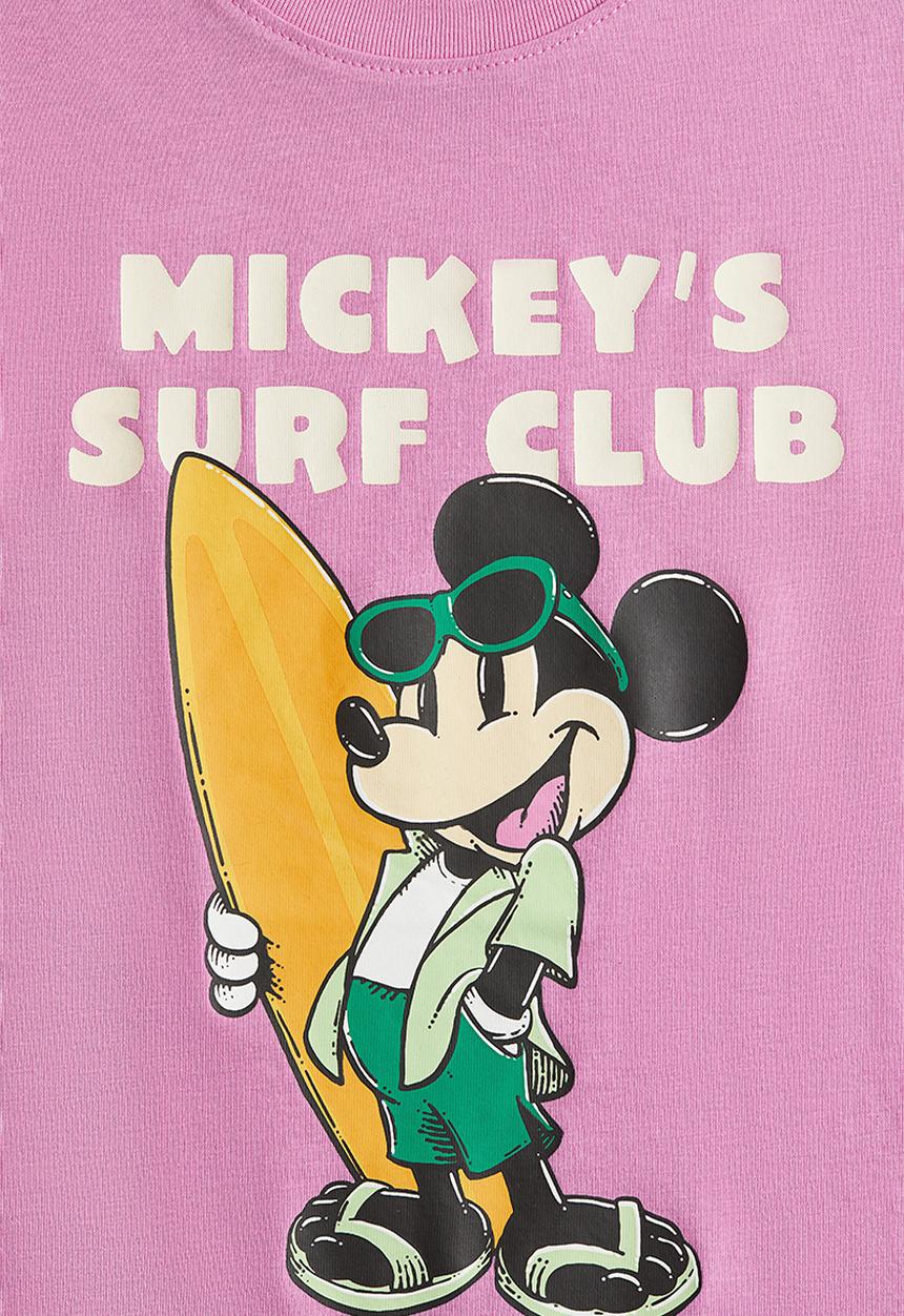 H&M - Oversized printed T-shirt - pink/mickey mouse