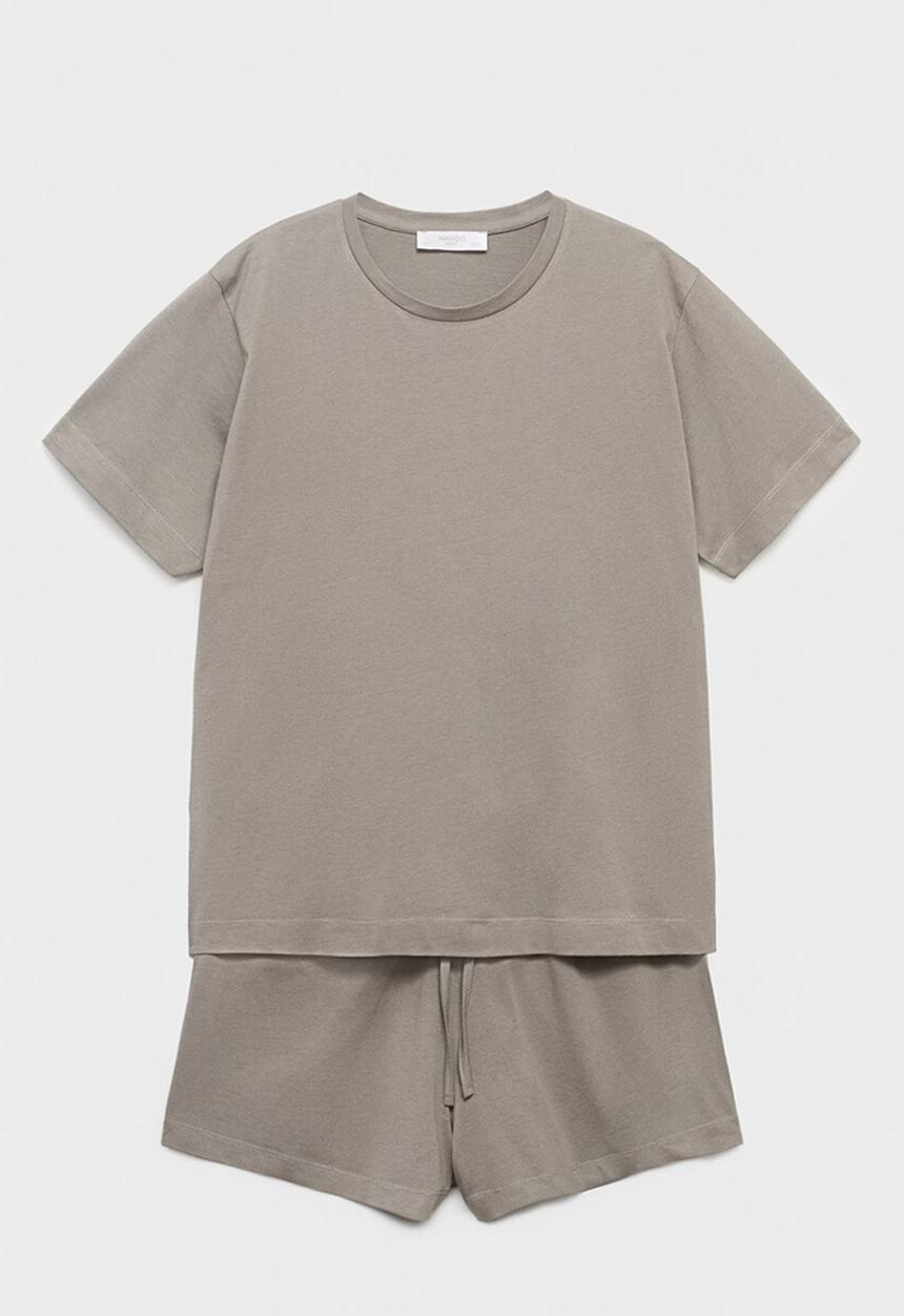 MANGO - Pyjama combojec- medium brown