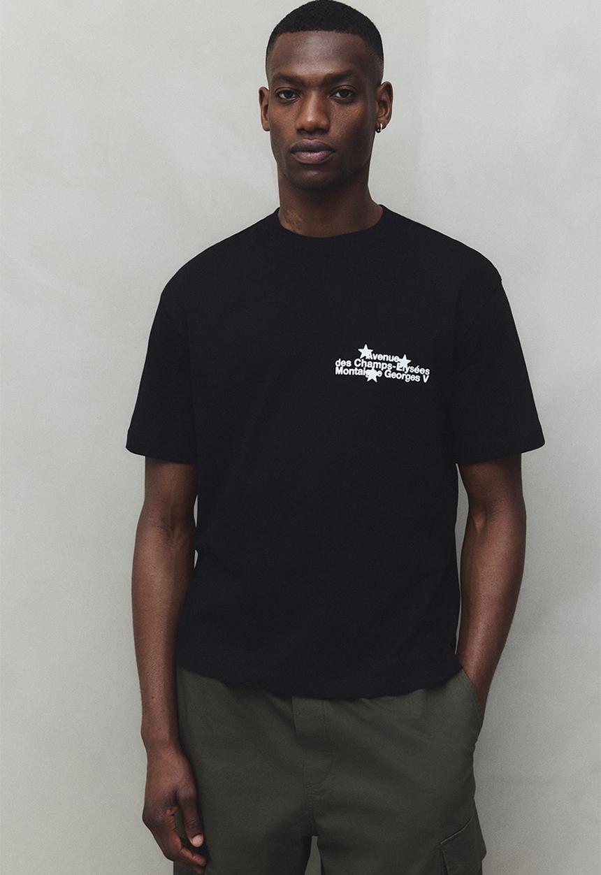 H&M - Loose fit printed T-shirt - black champs-élysées